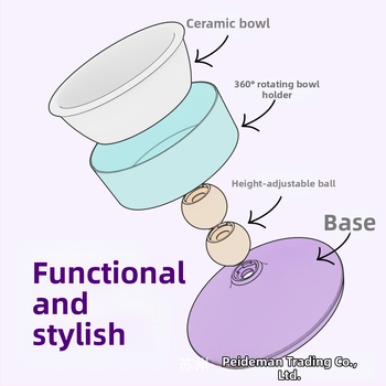 Amazon New Pet Products Προστασία λαιμού με ψηλό πόδι Λεκάνη τροφής για γάτες με αντικραδασμική ρύθμιση ποτίστρας για σκύλους