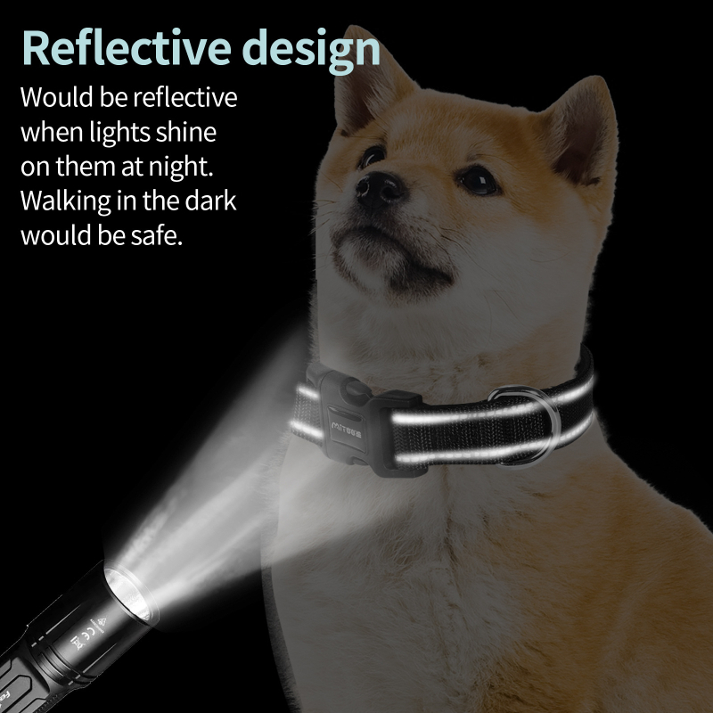 Prekogranična vruća najlonska reflektirajuća podesiva podstavljena ogrlica za pse u boji srednje i velike ogrlice za kućne ljubimce