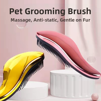 Lemmiklooma vannimassaažihari kuldse karvaga teddy spetsiaalne karvaeemaldushari ujukile kinnitamiseks karvahari koerale ja kassile