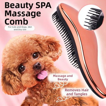 Lemmiklooma vannimassaažihari kuldse karvaga teddy spetsiaalne karvaeemaldushari ujukile kinnitamiseks karvahari koerale ja kassile