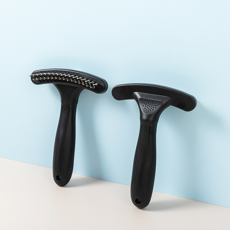 Плаващ гребен за нокти, двуредов гребен за нокти, домашни любимци, гребен за кучета, плюшено мече, гребен за домашни любимци с игла, отворена четка