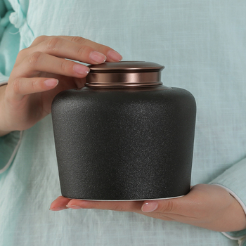 Xindehong Kiln Μεγάλο Βάζο Τσαγιού Κεραμικό Σφραγισμένο Βάζο με Καπάκι από Κράμα, Βάζο Αποθήκευσης, Γυαλισμένο Μεγάλο Κεραμικό Βάζο, Επιχειρηματικό Δώρο