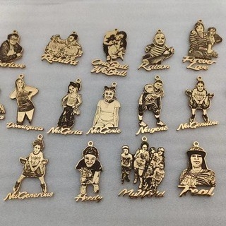 Perekonna mälestuseks mõeldud kutsikasildi fotoga võtmehoidja paarile fotoga titaanterasest isetehtud kaelakee ripats eritellimusel valmistatud