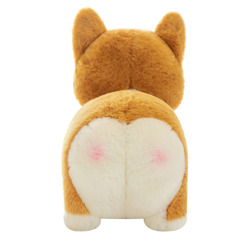 Κούκλα Corgi με καρδιά ροδάκινου, γνήσιο μαξιλάρι κουταβιού, γυναικείο δώρο γενεθλίων, κούκλα Qixi, βελούδινο παιχνίδι εξωτερικού εμπορίου