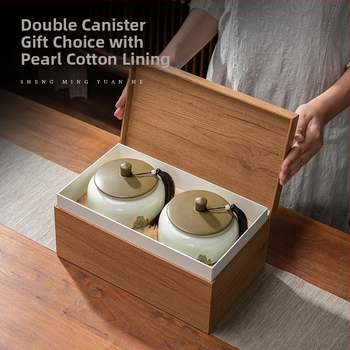 Keraminės arbatos skardinės, „Thousand Miles Mountain“ arbatos dovanų dėžutės, keraminės skardinės, tuščios dovanų dėžutės, „Wuyi Rock“ arbata, ulong arbatos dovanos