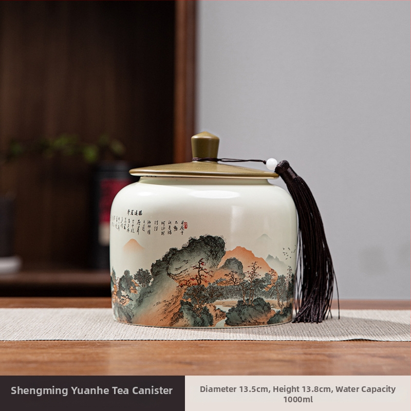 Keraminės arbatos skardinės, „Thousand Miles Mountain“ arbatos dovanų dėžutės, keraminės skardinės, tuščios dovanų dėžutės, „Wuyi Rock“ arbata, ulong arbatos dovanos