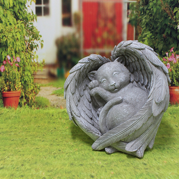 Tarpvalstybiniai nauji angelo katės papuošalai, derva, naminių gyvūnėlių katės šuns antkapis, memorialinis akmuo, sodo gyvūnų statula, papuošalai, didmeninė prekyba