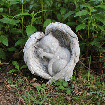 Tarpvalstybiniai nauji angelo katės papuošalai, derva, naminių gyvūnėlių katės šuns antkapis, memorialinis akmuo, sodo gyvūnų statula, papuošalai, didmeninė prekyba