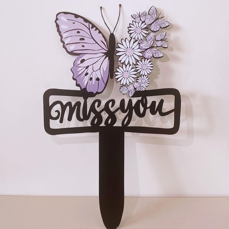 Tarpvalstybiniai nauji produktai, atminimo krūvos ženklas, lauko kiemas, juoda užuojauta, sodo drugelis, dekoracija, dovanų kapinės, atminimo krūva