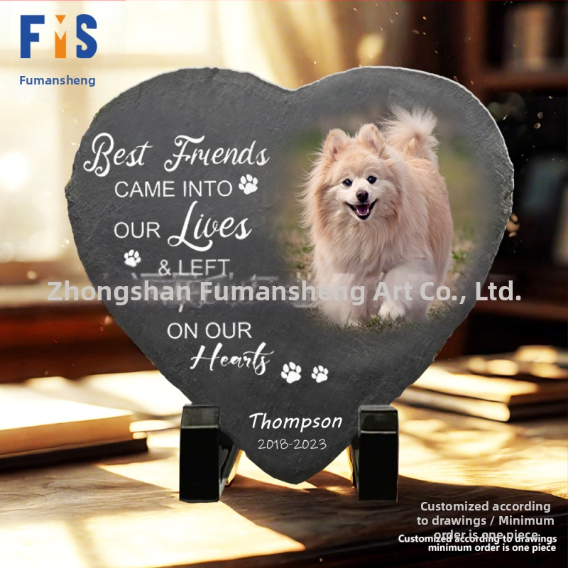 „Amazon Daifa“ augintinio atminimo akmens statulos papuošalai, „pasidaryk pats“ paveikslėliai, spalvotas spausdinimas, katės ir šunys, gimtadienio atminimo papuošalai