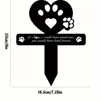 1 vnt. šuns/katės antkapio kryžius, augintinio dingimo atminimo lenta lauko augintinio atminimo sodo dekoracijos