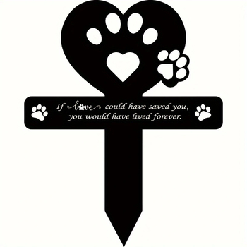 1 vnt. šuns/katės antkapio kryžius, augintinio dingimo atminimo lenta lauko augintinio atminimo sodo dekoracijos