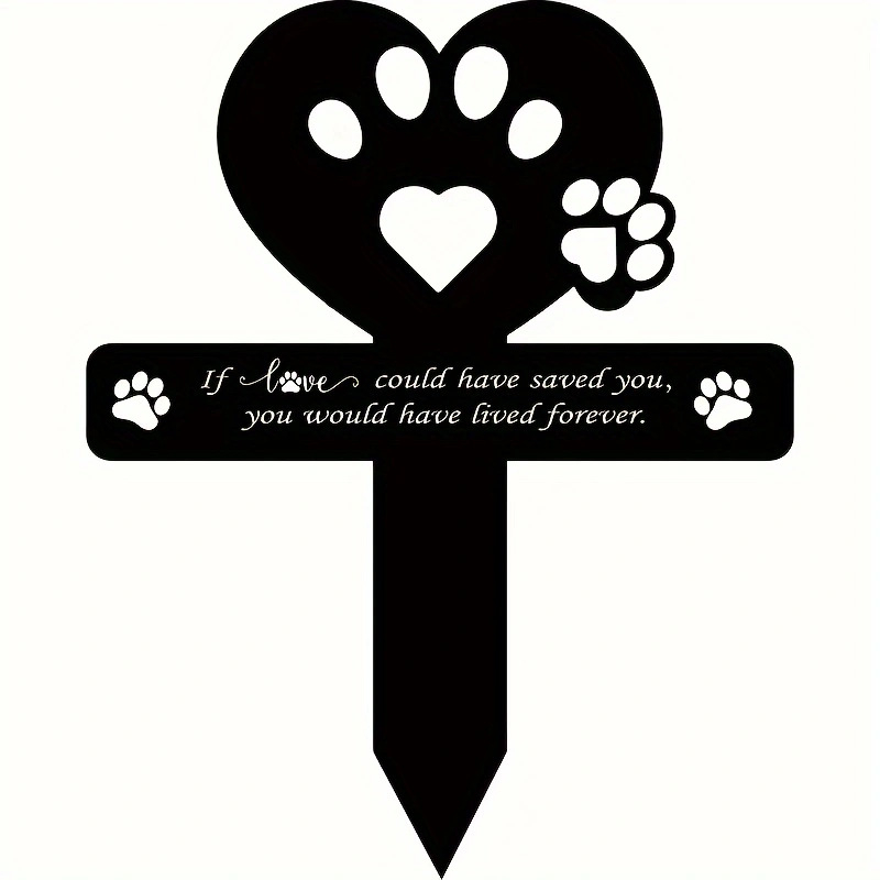 1 vnt. šuns/katės antkapio kryžius, augintinio dingimo atminimo lenta lauko augintinio atminimo sodo dekoracijos