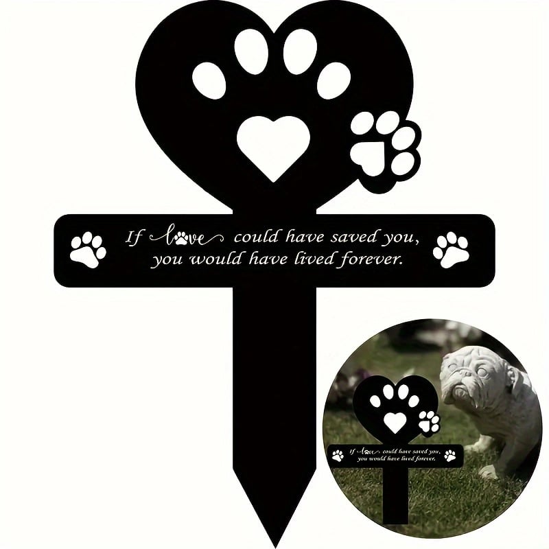 1 vnt. šuns/katės antkapio kryžius, augintinio dingimo atminimo lenta lauko augintinio atminimo sodo dekoracijos