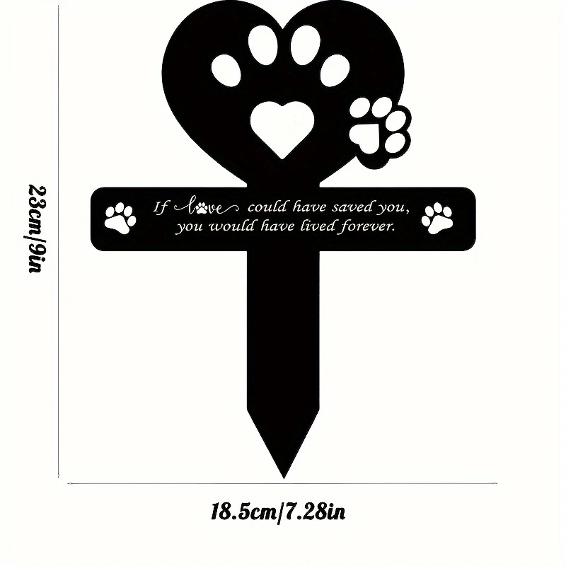 1 vnt. šuns/katės antkapio kryžius, augintinio dingimo atminimo lenta lauko augintinio atminimo sodo dekoracijos