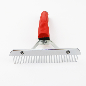 На склад на едро бял пластмасов гребен за домашни любимци с двоен ред гребен за кучета, гребен за кучета, гребен за котки с игла, гребен за обезкосмяване