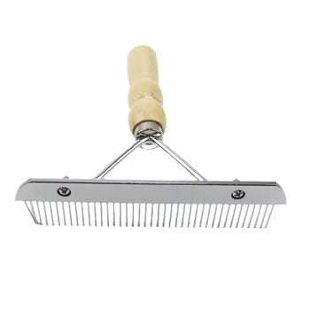 На склад на едро бял пластмасов гребен за домашни любимци с двоен ред гребен за кучета, гребен за кучета, гребен за котки с игла, гребен за обезкосмяване