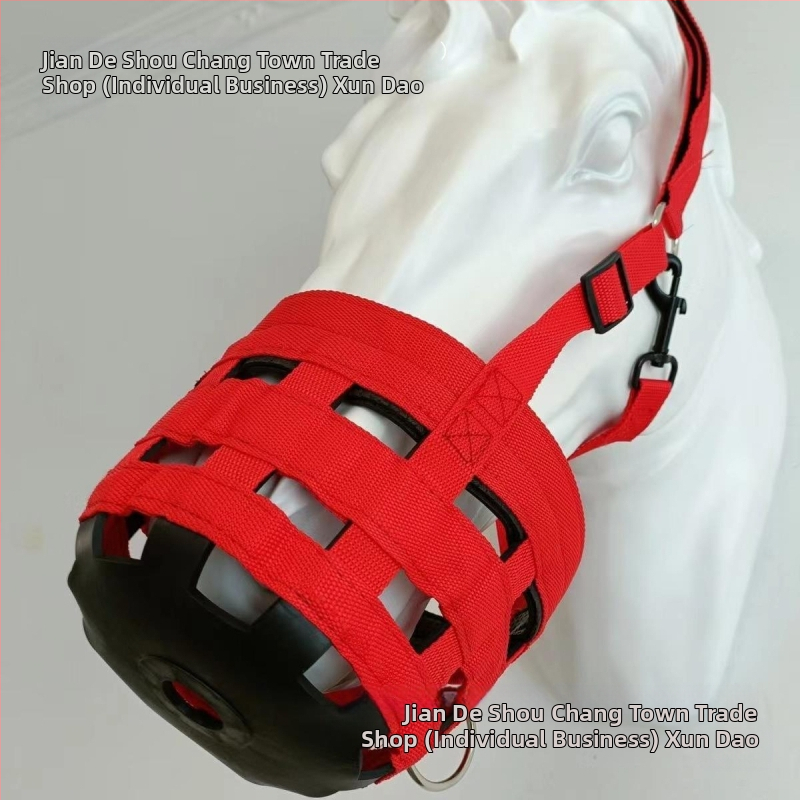 Конна екипировка, конни принадлежности, намордник за конска уста, против ухапване, мека гумена противопукнатина, намордник за конска уста, клетка за конска уста, против ядене на трева