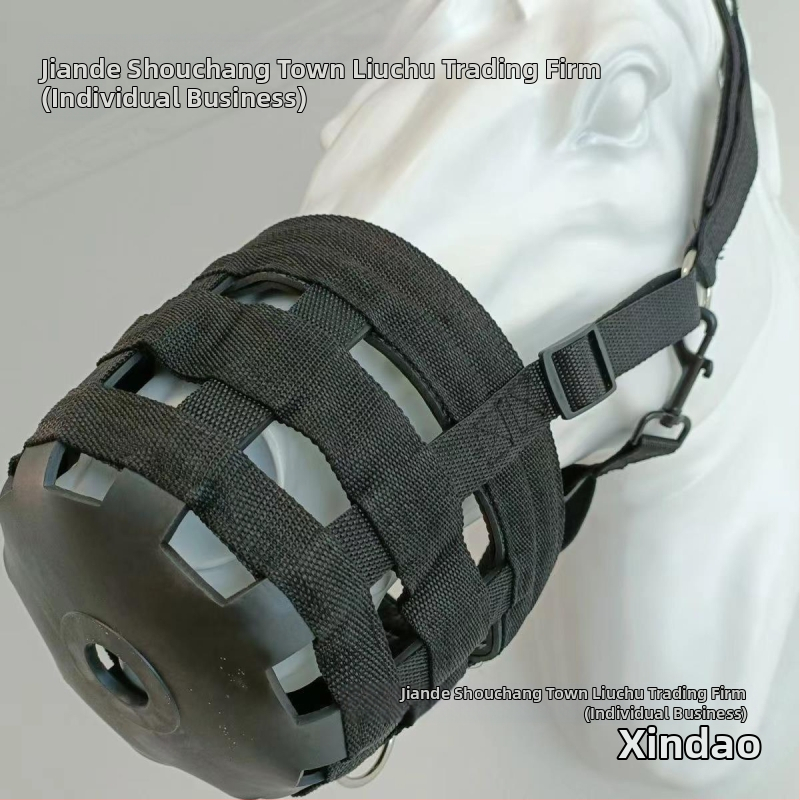 Конна екипировка, конни принадлежности, намордник за конска уста, против ухапване, мека гумена противопукнатина, намордник за конска уста, клетка за конска уста, против ядене на трева