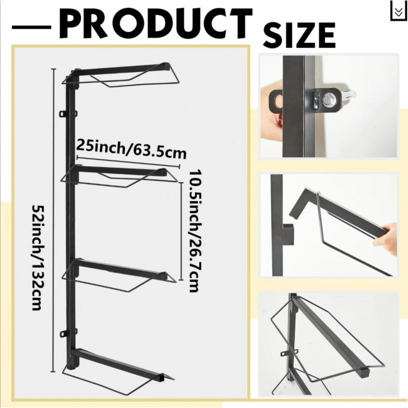 Стойка за седла Amazon TEMU за трансгранична верига за доставки, тежка стенен седла, подходяща за всички видове седла