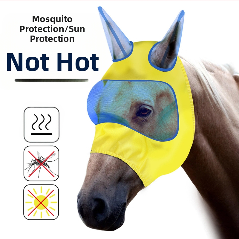 Hobuse sääsevastane mask, päikesekaitsekreem, hingav ja mitteläbipaistev peakate hobuse maskile, sääsevastane varustus, ratsaspordi lemmikloomatarbed