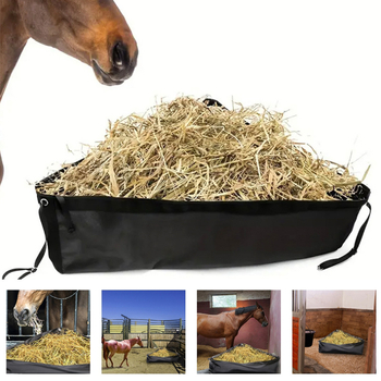 Τσάντα ταΐσματος σανού με τρίγωνο αλόγων, διασυνοριακή, αναπνεύσιμη, τσάντα ταΐσματος σανού για βοοειδή, ράντσο και άλογα