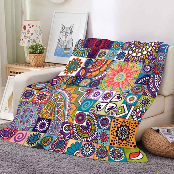 Piiriülene eriline kahekihilise paksu teki jaoks 3D-digitaalprintimise tekk diivanitekk ruudukujuline tekk geomeetrilise seeriaga