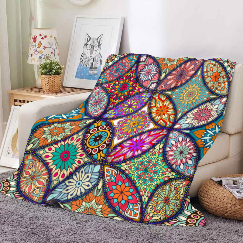 Piiriülene eriline kahekihilise paksu teki jaoks 3D-digitaalprintimise tekk diivanitekk ruudukujuline tekk geomeetrilise seeriaga