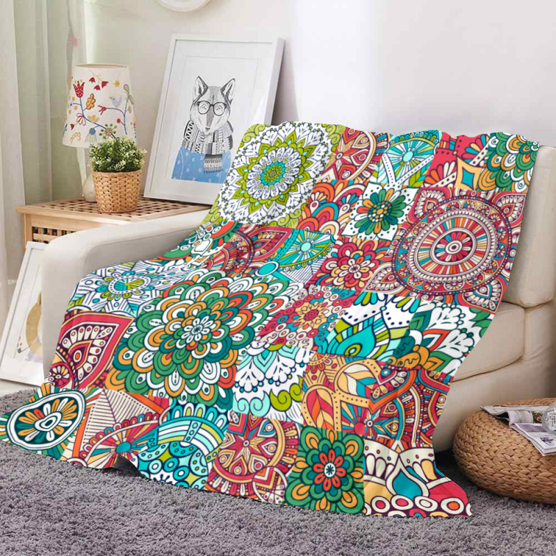 Piiriülene eriline kahekihilise paksu teki jaoks 3D-digitaalprintimise tekk diivanitekk ruudukujuline tekk geomeetrilise seeriaga