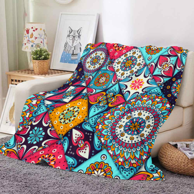 Piiriülene eriline kahekihilise paksu teki jaoks 3D-digitaalprintimise tekk diivanitekk ruudukujuline tekk geomeetrilise seeriaga