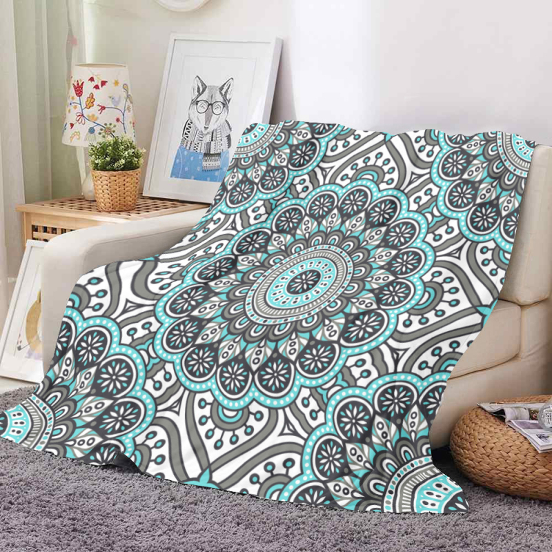 Piiriülene eriline kahekihilise paksu teki jaoks 3D-digitaalprintimise tekk diivanitekk ruudukujuline tekk geomeetrilise seeriaga