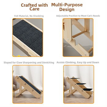 Βάση αναρρίχησης για γάτες Σκάλες για κατοικίδια Σκαλοπάτια για γάτες και σκύλους Αντιολισθητική σκάλα αναρρίχησης με κλίση Μικρή σκάλα για ηλικιωμένους σκύλους Εξωτερικό εμπόριο Διασυνοριακό