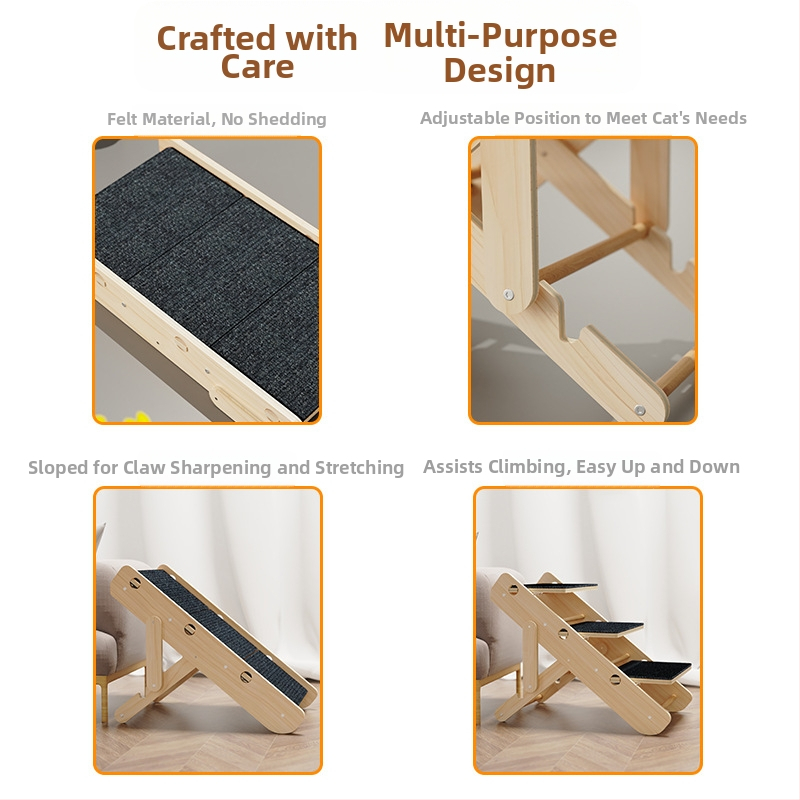 Lezecký stojan pre mačky, schody pre domáce zvieratá, schody pre mačky a psy, protišmykový lezecký rebrík, svah pre malé staré psy, zahraničný obchod, cezhraničný