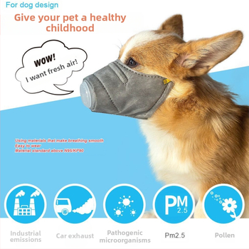 Naminių gyvūnėlių kaukė nuo miglos, taršos, dulkių nepraleidžianti, apsauganti nuo lojimo, šuns snukis, didelė ir maža šunų kaukė, sveika kelionėms, kasdieniai poreikiai