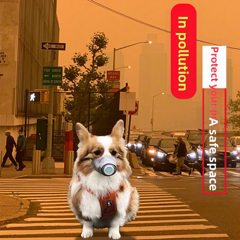 Маска за домашни любимци, против замърсяване, прахоустойчива, против лай, намордник за големи и малки кучета, здравословна маска за пътуване, ежедневни нужди