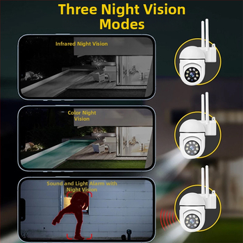 Tarpvalstybinė populiari A7 belaidė „Wi-Fi“ 360 laipsnių kamera, automatinis naktinio matymo nuotolinis vidaus ir lauko apsaugos domofonas