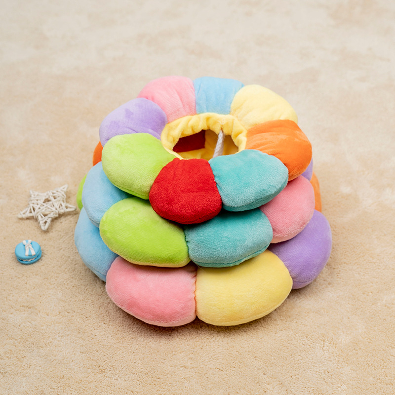 Novi prsten Suncokret Elizabeth Mekani slatki pamučni pokrivalo za glavu za pse Mačka Elizabeth Prsten Ogrlica za mačke protiv lizanja