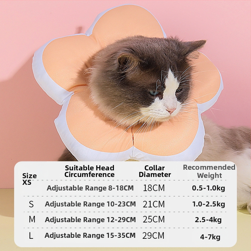 Novi prsten Suncokret Elizabeth Mekani slatki pamučni pokrivalo za glavu za pse Mačka Elizabeth Prsten Ogrlica za mačke protiv lizanja