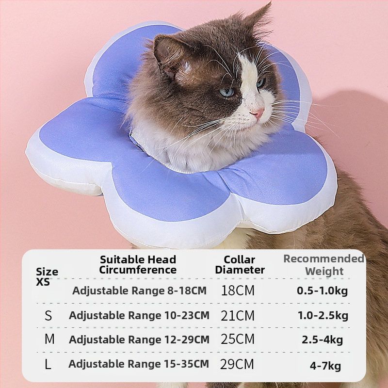 Novi prsten Suncokret Elizabeth Mekani slatki pamučni pokrivalo za glavu za pse Mačka Elizabeth Prsten Ogrlica za mačke protiv lizanja
