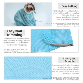 Amazoni multifunktsionaalne kassipesukott, kriimustuskindel kassi vannikott, küünte lõikenõelaga vannikott, lemmikloomade kassitarbed