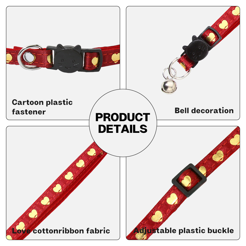 Nova baršunasta slatka ogrlica za kućne ljubimce s leptir-mašnom Amazon zvono za mačke ogrlica za pse s ljubavlju veleprodaja ogrlica za pse