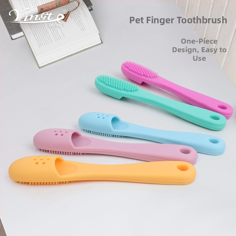 Προμήθειες κατοικίδιων ζώων Κάλυμμα δακτύλου κατοικίδιου Οδοντόβουρτσα Οδοντόβουρτσα σκύλου Εργαλείο καθαρισμού στόματος σκύλου Οδοντόβουρτσα κατοικίδιων ζώων