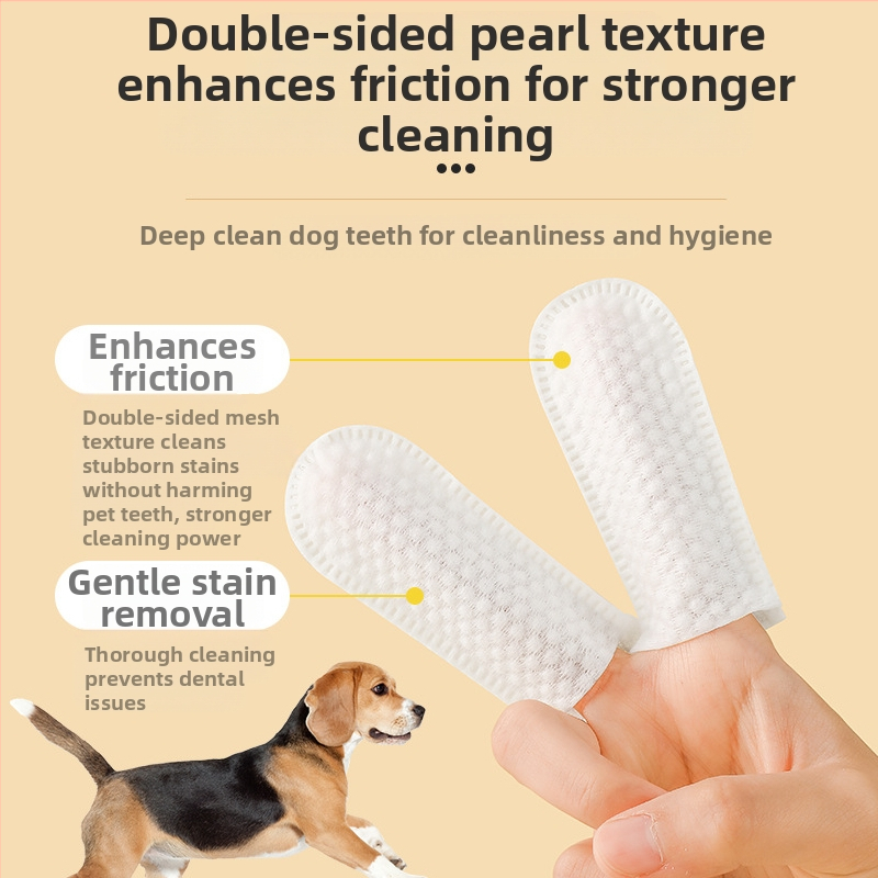 Кърпички за почистване на зъби за домашни любимци, почистване на зъби за кучета, премахване на котки, свеж дъх, зъбен камък, ръкав за пръсти