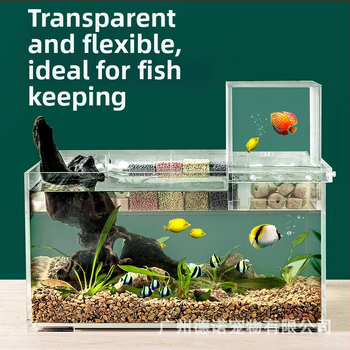 Naminių gyvūnėlių neigiamo slėgio akvariumas akrilinis mažas vakuuminis pakabos ekologiškas kūrybingas kraštovaizdžio dekoravimas mažas akvariumas
