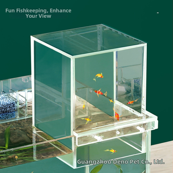 Naminių gyvūnėlių neigiamo slėgio akvariumas akrilinis mažas vakuuminis pakabos ekologiškas kūrybingas kraštovaizdžio dekoravimas mažas akvariumas