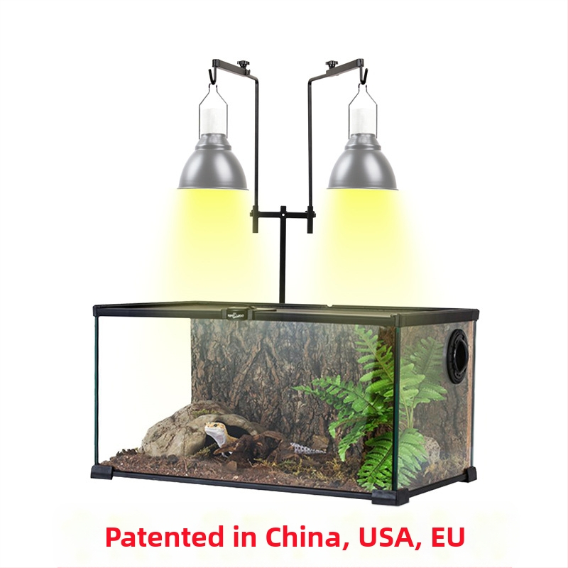 Tvornički izravni dvostruki kukasti stalak za podnu lampu za kućne ljubimce s podesivim stalkom za biljnu lampu, nosač za sjenilo za kućne ljubimce