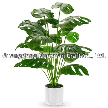 Karštai parduodamas pavasario ir vasaros naujas vėžlio lapo imitacijos augalų kraštovaizdžio dekoravimas patalpų bioniniam žaliam augalui, netikras medis, vazoninis svetainės dekoravimas