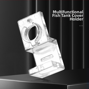 Akvariumo dangčio laikiklis, skaidrus, didelio stiprumo, kompiuterio, mažas, įleidimo ir išleidimo vamzdžio, fiksuotas, stiklinis, prie sienos tvirtinamas laikiklis