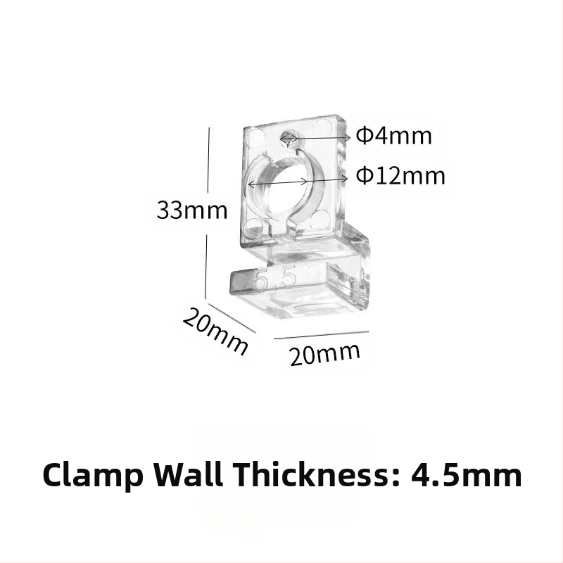 Akvariumo dangčio laikiklis, skaidrus, didelio stiprumo, kompiuterio, mažas, įleidimo ir išleidimo vamzdžio, fiksuotas, stiklinis, prie sienos tvirtinamas laikiklis