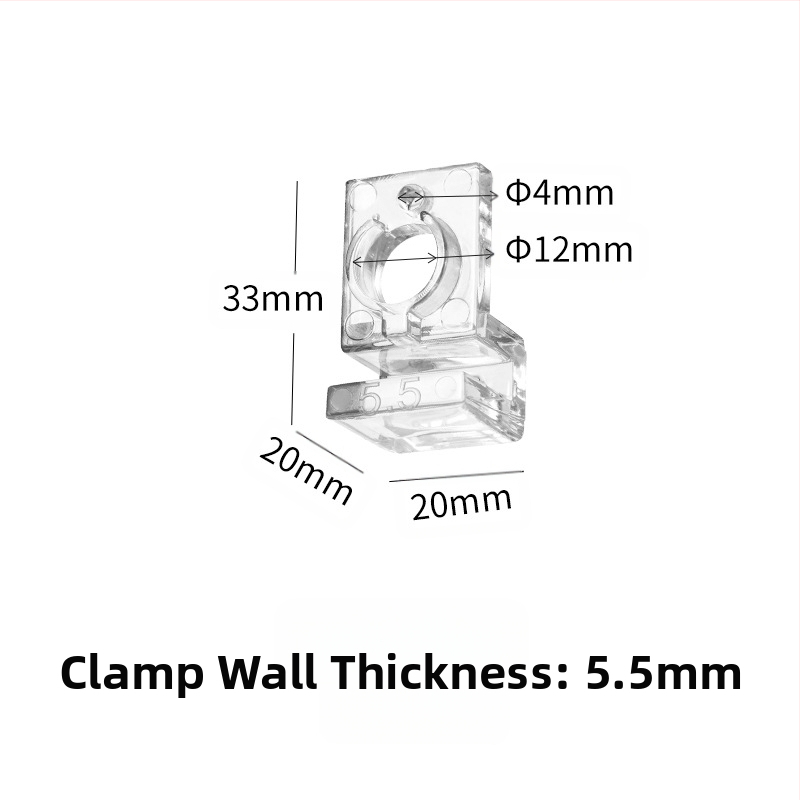 Akvariumo dangčio laikiklis, skaidrus, didelio stiprumo, kompiuterio, mažas, įleidimo ir išleidimo vamzdžio, fiksuotas, stiklinis, prie sienos tvirtinamas laikiklis